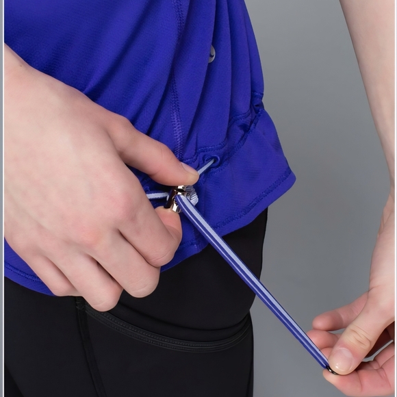 Lululemon Athletica Run Ta Ta TopperTank Cool Breeze Tank Top Purple Stripe Sz 4 - Picture 6 of 9